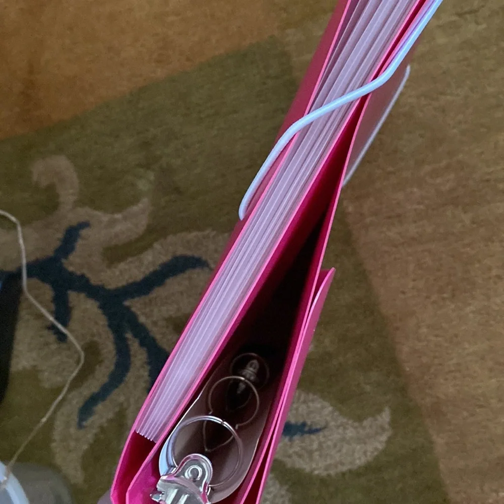 Hot Pink File Folder/Looseleaf Notebook Organizer